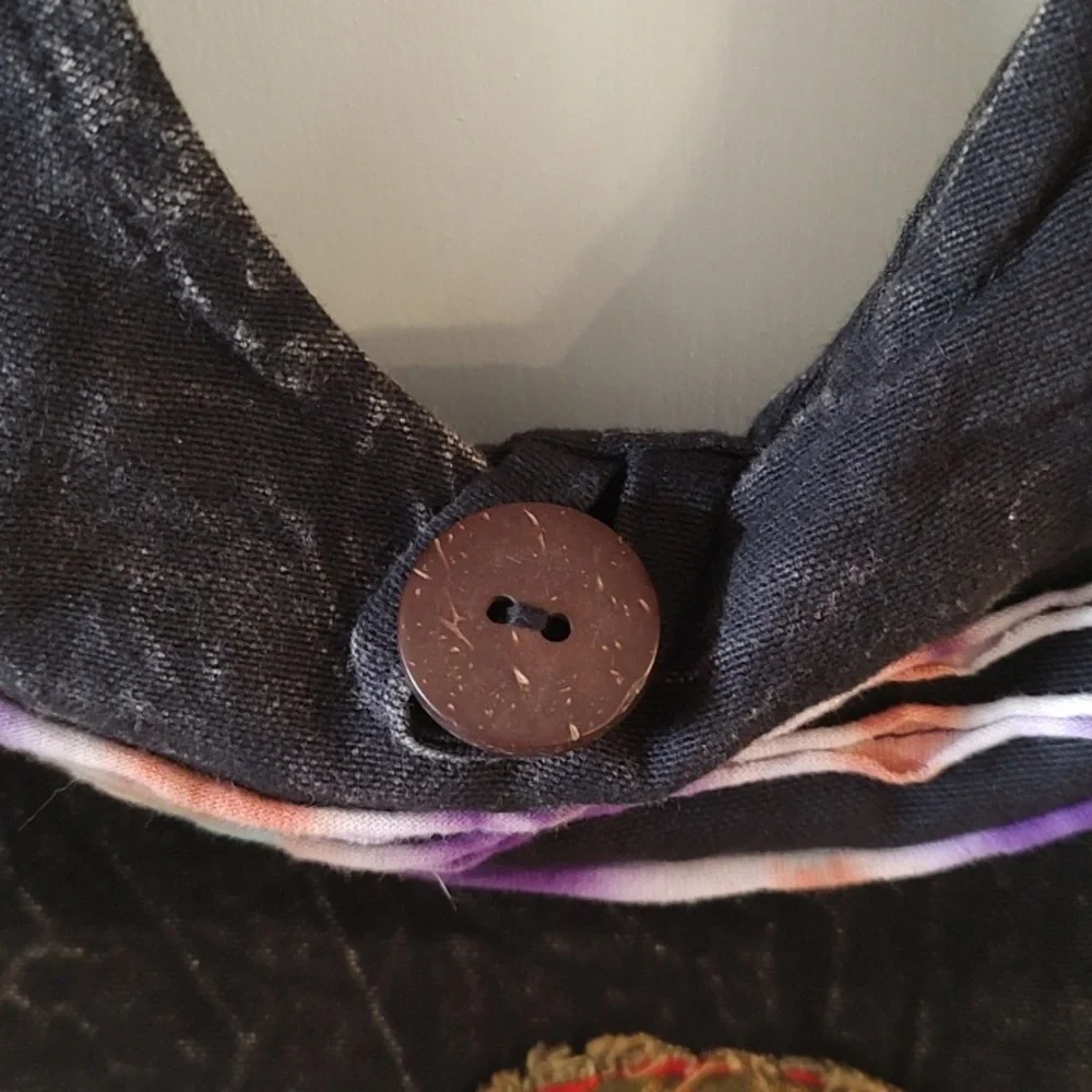 Kathmandu Imports Peace Sign Rainbow/Black Bag Tiedye Used